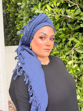 Heritage XL Square Headscarf - Navy