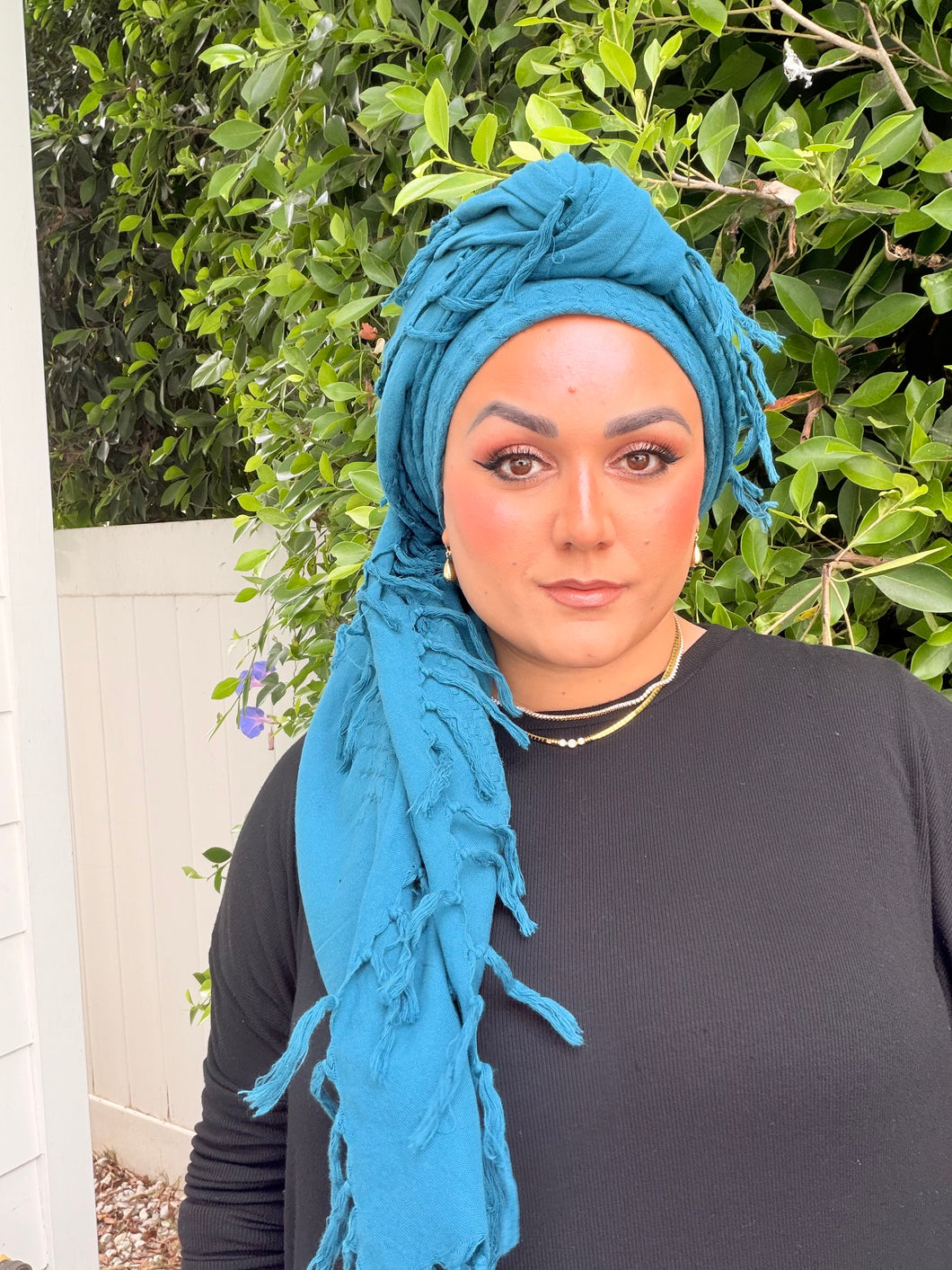 Heritage XL Square Headscarf - Turquoise