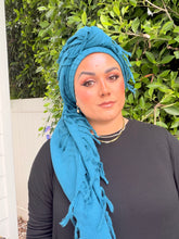 Heritage XL Square Headscarf - Turquoise