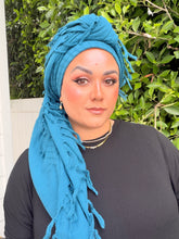 Heritage XL Square Headscarf - Turquoise