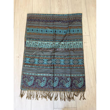 Israeli Pashmina Print Headwrap - Purple-Long Wrap-The Little Tichel Lady