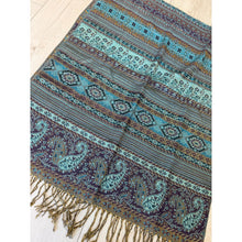 Israeli Pashmina Print Headwrap - Purple-Long Wrap-The Little Tichel Lady