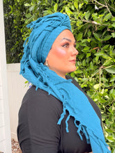 Heritage XL Square Headscarf - Turquoise