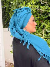 Heritage XL Square Headscarf - Turquoise