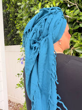 Heritage XL Square Headscarf - Turquoise