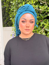 Heritage XL Square Headscarf - Turquoise