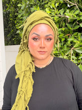 Heritage XL Square Headscarf - Light Olive