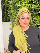 Heritage XL Square Headscarf - Light Olive