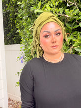 Heritage XL Square Headscarf - Light Olive