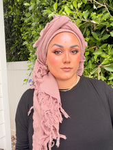 Heritage XL Square Headscarf - Mauve