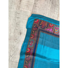 YSL Authentic Designer Headscarf, Turquoise Paisley-Designer headscarf-The Little Tichel Lady