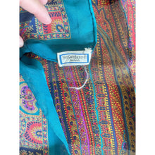 YSL Authentic Designer Headscarf, Turquoise Paisley-Designer headscarf-The Little Tichel Lady