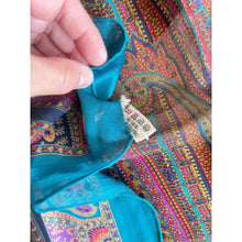 YSL Authentic Designer Headscarf, Turquoise Paisley-Designer headscarf-The Little Tichel Lady