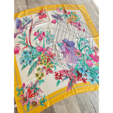 Dior Authentic Designer Headscarf, Yellow Birdcage-Designer headscarf-The Little Tichel Lady