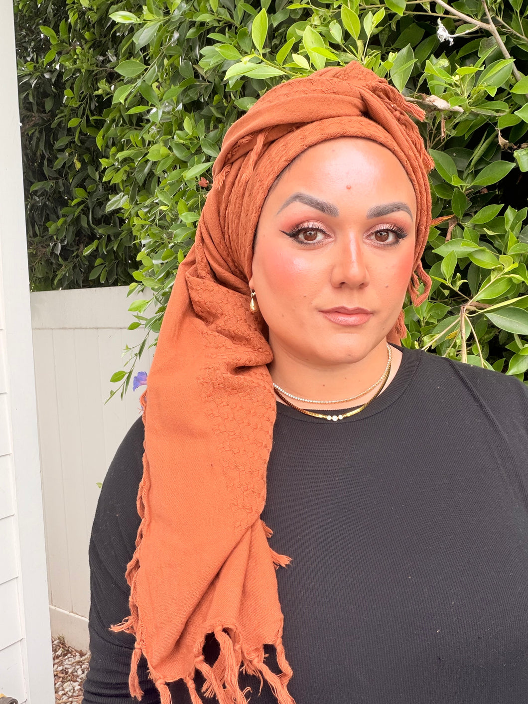 Heritage XL Square Headscarf - Rust