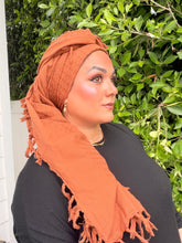 Heritage XL Square Headscarf - Rust