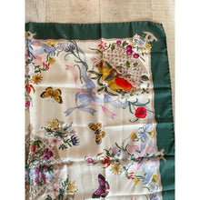 Gucci Authentic Designer Headscarf, Green Flora Print-Designer headscarf-The Little Tichel Lady