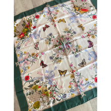 Gucci Authentic Designer Headscarf, Green Flora Print-Designer headscarf-The Little Tichel Lady