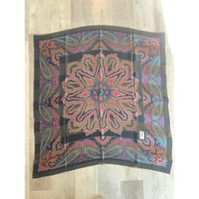 YSL Authentic Designer Headscarf, Black Paisley-Designer headscarf-The Little Tichel Lady