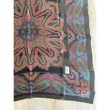 YSL Authentic Designer Headscarf, Black Paisley-Designer headscarf-The Little Tichel Lady