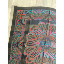 YSL Authentic Designer Headscarf, Black Paisley-Designer headscarf-The Little Tichel Lady