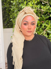 Heritage XL Square Headscarf - Buttercream