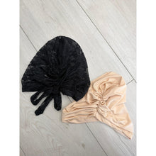 Avigail Lahiani - Slip-on & tie, Black Lace/Neutral Set-Specialty Items-The Little Tichel Lady