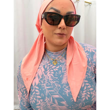 Ladies Modest Swim Dress - Blue/Pink, S-XL-dress-The Little Tichel Lady