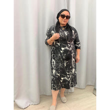 Ladies Modest Swim Dress - Black Marble, S-XL-dress-The Little Tichel Lady