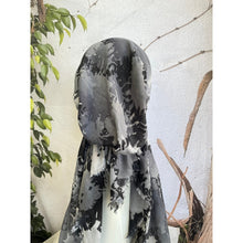 Turkish Cotton Pretied w/ Long Tails - Splatter Print, Black/Gray-pretieds-The Little Tichel Lady