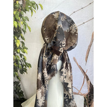 Turkish Cotton Pretied w/ Long Tails - Splatter Print, Beige/Brown-pretieds-The Little Tichel Lady