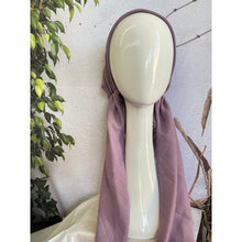 Pretied Turkish Cotton Textured Tichel w/ Long Tails - Orchid, XL Circumference-pretieds-The Little Tichel Lady