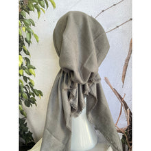 Turkish Cotton Metallic Solid Pretied w/ Long Tails - Gray, XL Circumference-pretieds-The Little Tichel Lady