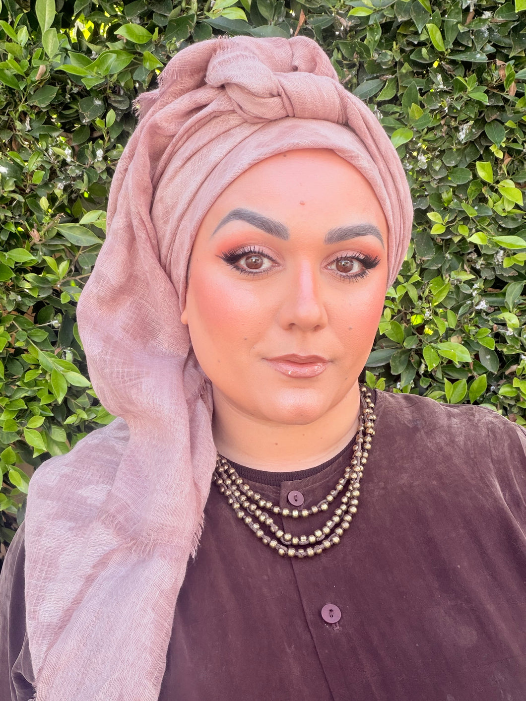 Grounded Israeli XL Square Headcover - Pink-Squares-The Little Tichel Lady