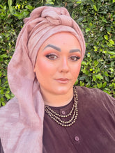 Grounded Israeli XL Square Headcover - Pink-Squares-The Little Tichel Lady