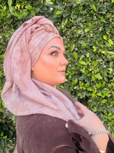 Grounded Israeli XL Square Headcover - Pink-Squares-The Little Tichel Lady