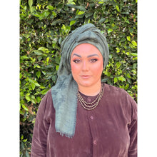 Grounded Israeli XL Square Headcover - Olive-Squares-The Little Tichel Lady