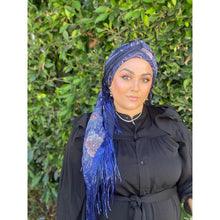 Exquisite Oversized Luxe Square - Navy-Squares-The Little Tichel Lady