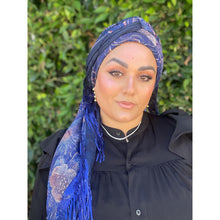 Exquisite Oversized Luxe Square - Navy-Squares-The Little Tichel Lady