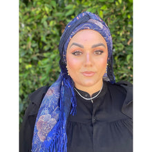 Exquisite Oversized Luxe Square - Navy-Squares-The Little Tichel Lady