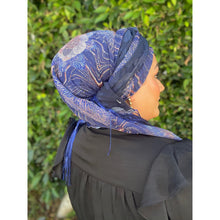 Exquisite Oversized Luxe Square - Navy-Squares-The Little Tichel Lady