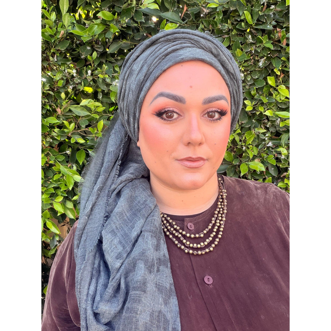 Grounded Israeli XL Square Headcover - Black-Squares-The Little Tichel Lady