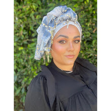 Exquisite Sequins Headwrap - Sky Blue-Long Wrap-The Little Tichel Lady