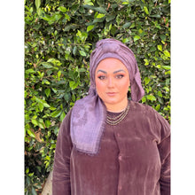 Grounded Israeli XL Square Headcover - Purple-Squares-The Little Tichel Lady