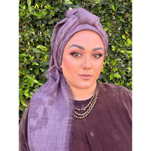 Grounded Israeli XL Square Headcover - Purple-Squares-The Little Tichel Lady