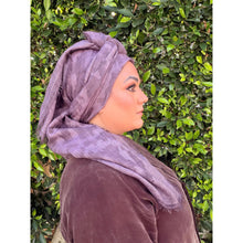 Grounded Israeli XL Square Headcover - Purple-Squares-The Little Tichel Lady