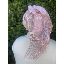 Exquisite Sequins & Floral Headwrap - Pink-Long Wrap-The Little Tichel Lady