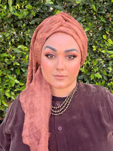 Grounded Israeli XL Square Headcover - Rust-Squares-The Little Tichel Lady