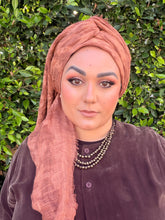 Grounded Israeli XL Square Headcover - Rust-Squares-The Little Tichel Lady