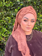 Grounded Israeli XL Square Headcover - Rust-Squares-The Little Tichel Lady